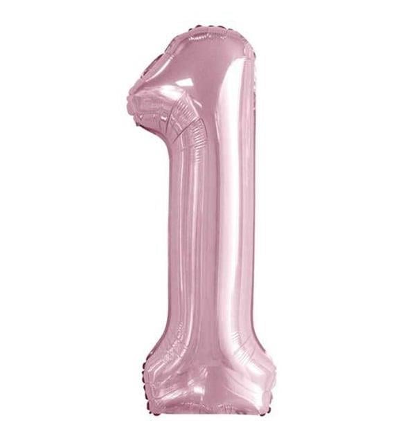 1 Yaş Rakam Folyo Balon Pembe 40 inc