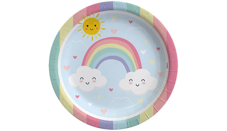 Gökkuşağı Tabak 23 cm 8 li