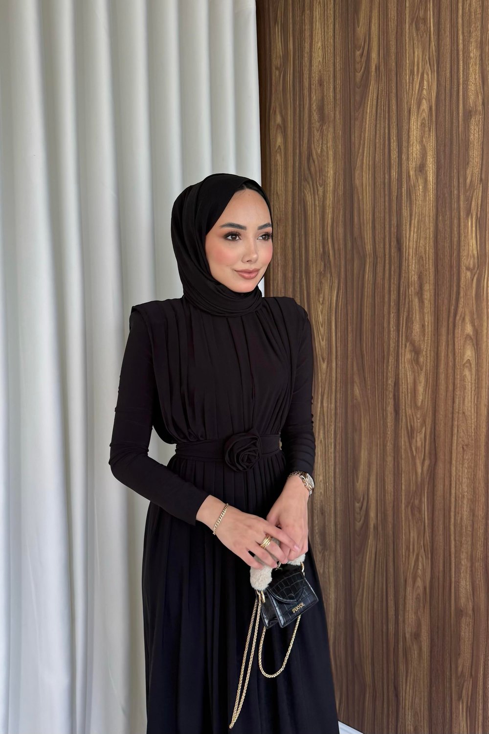 Aslı elbise siyah