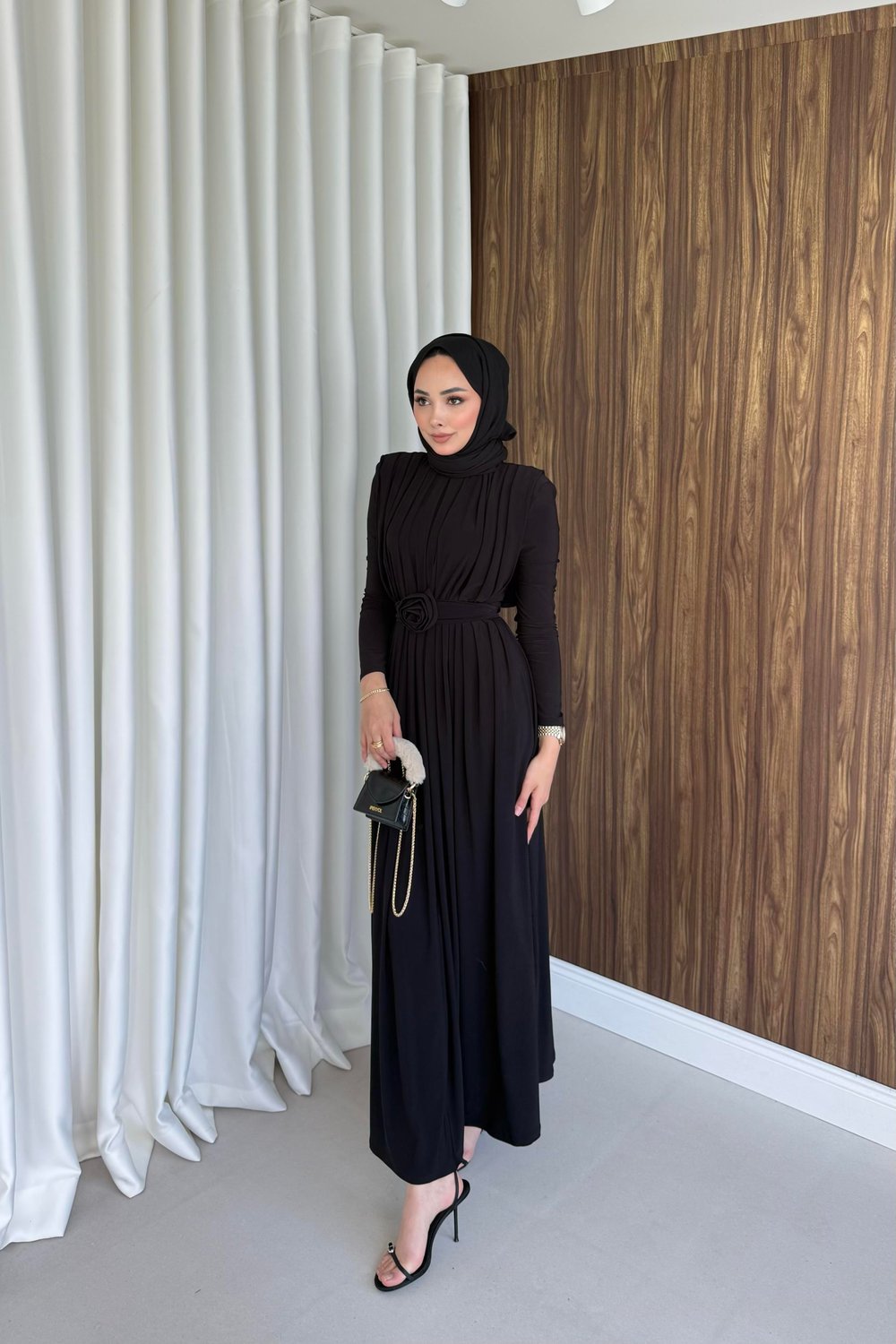 Aslı elbise siyah