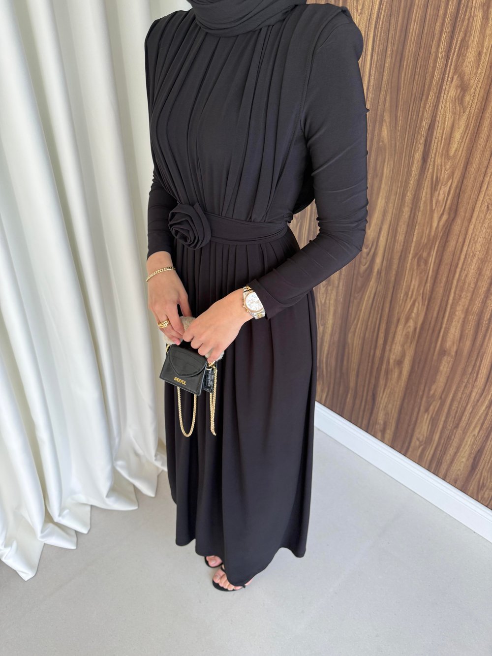 Aslı elbise siyah