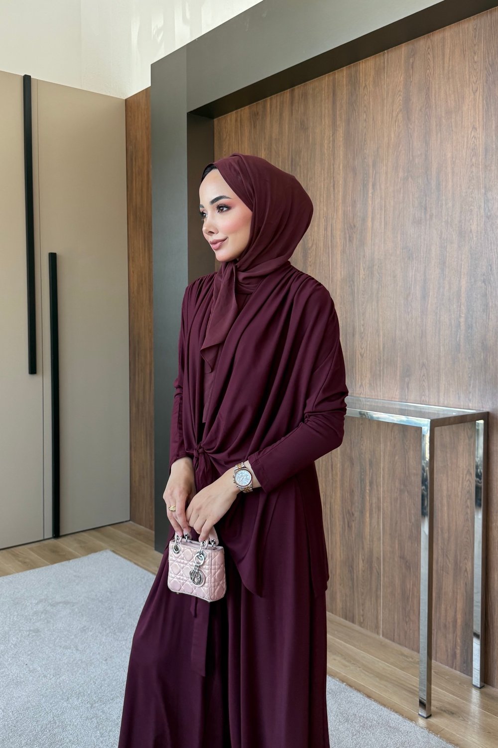 Gülcan Pantolonlu Takım bordo