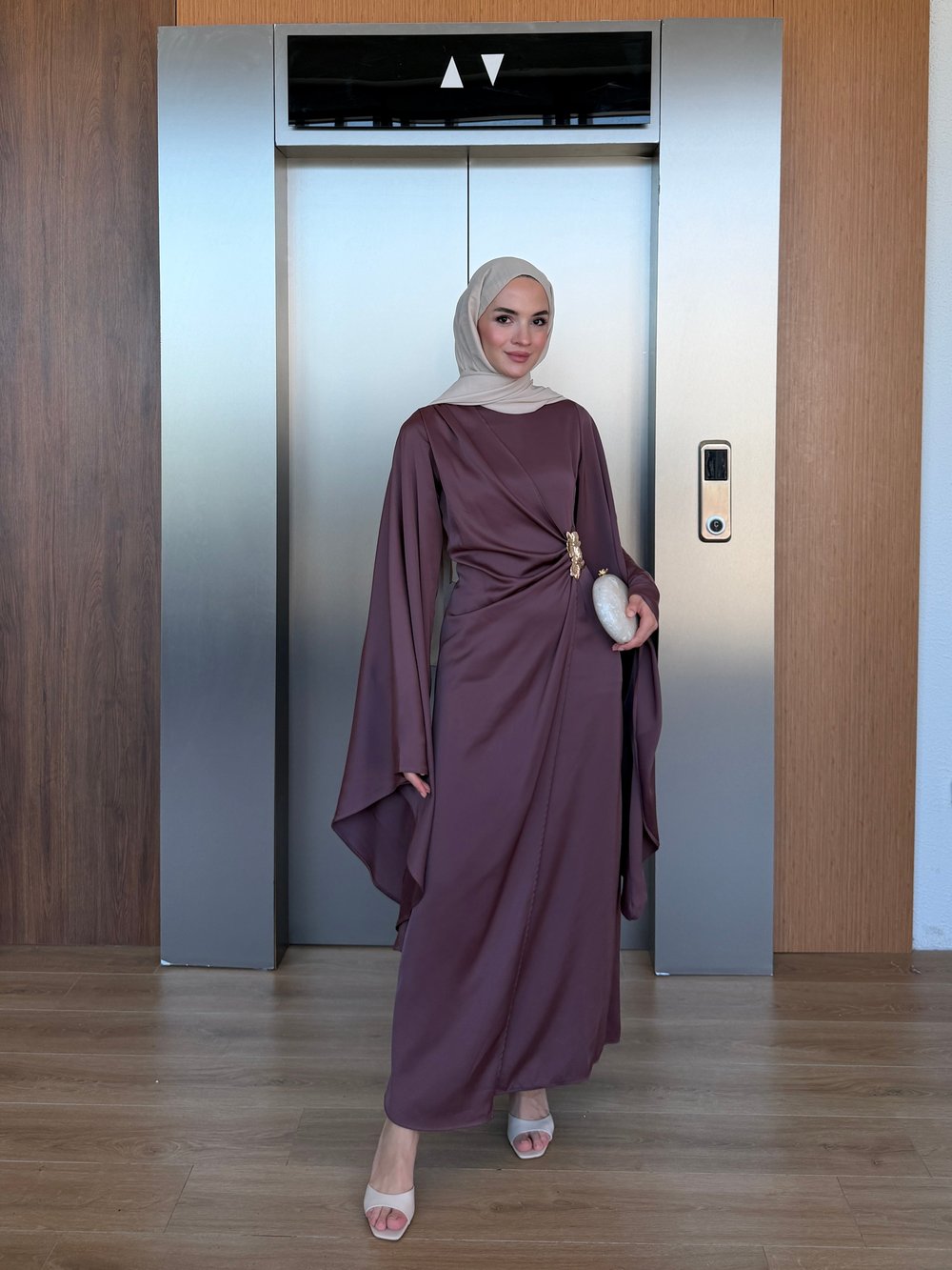 İlknur Elbise Mürdüm 