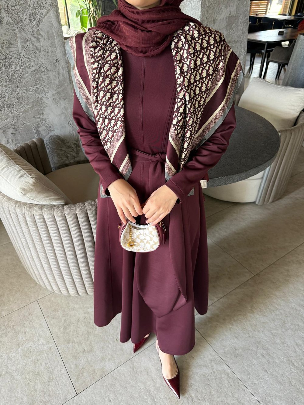 Raya Elbise Bordo