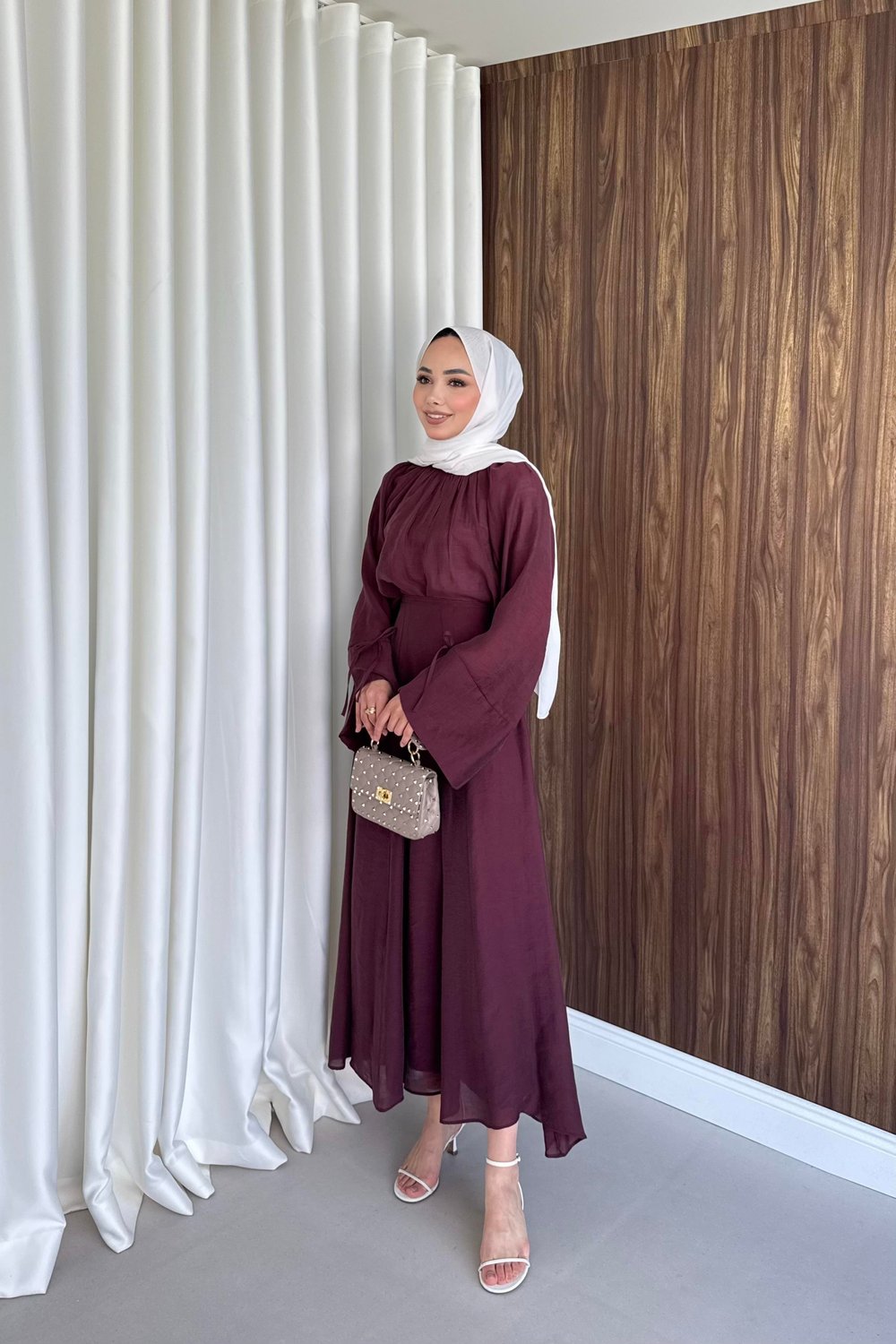 Salaş kol etekli takım bordo