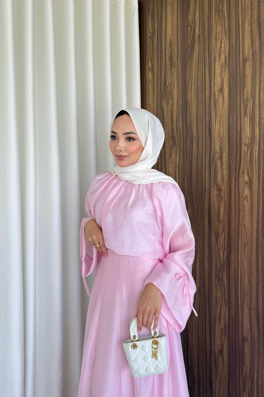Salaş kol etekli takım pembe