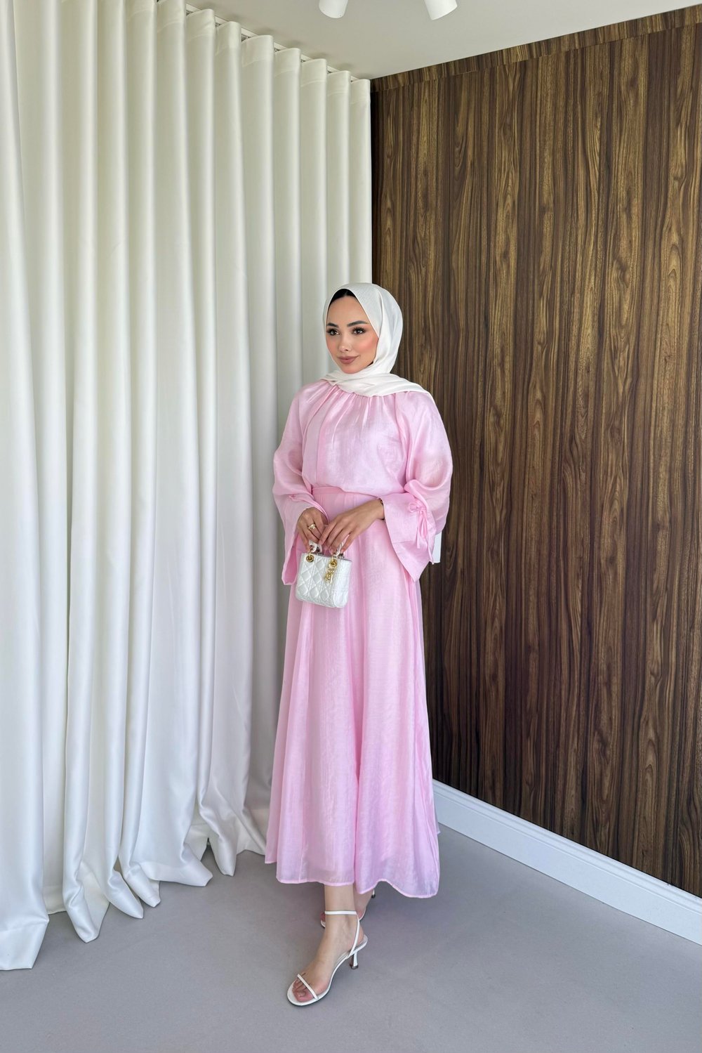 Salaş kol etekli takım pembe