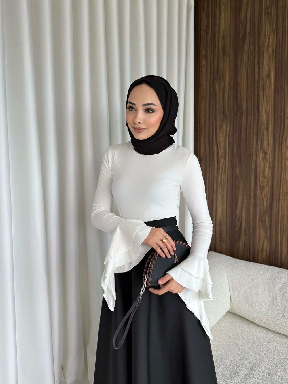 Sara bluz Beyaz