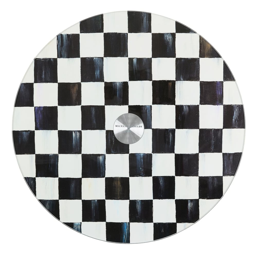 Courtly Check Glass Lazy Susan