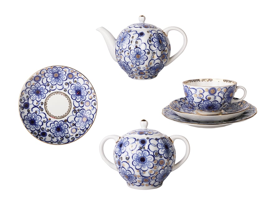 Kıvrımlı Dal Çay Seti