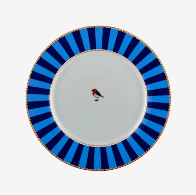 Mavi Çizgili Tabak 21 cm