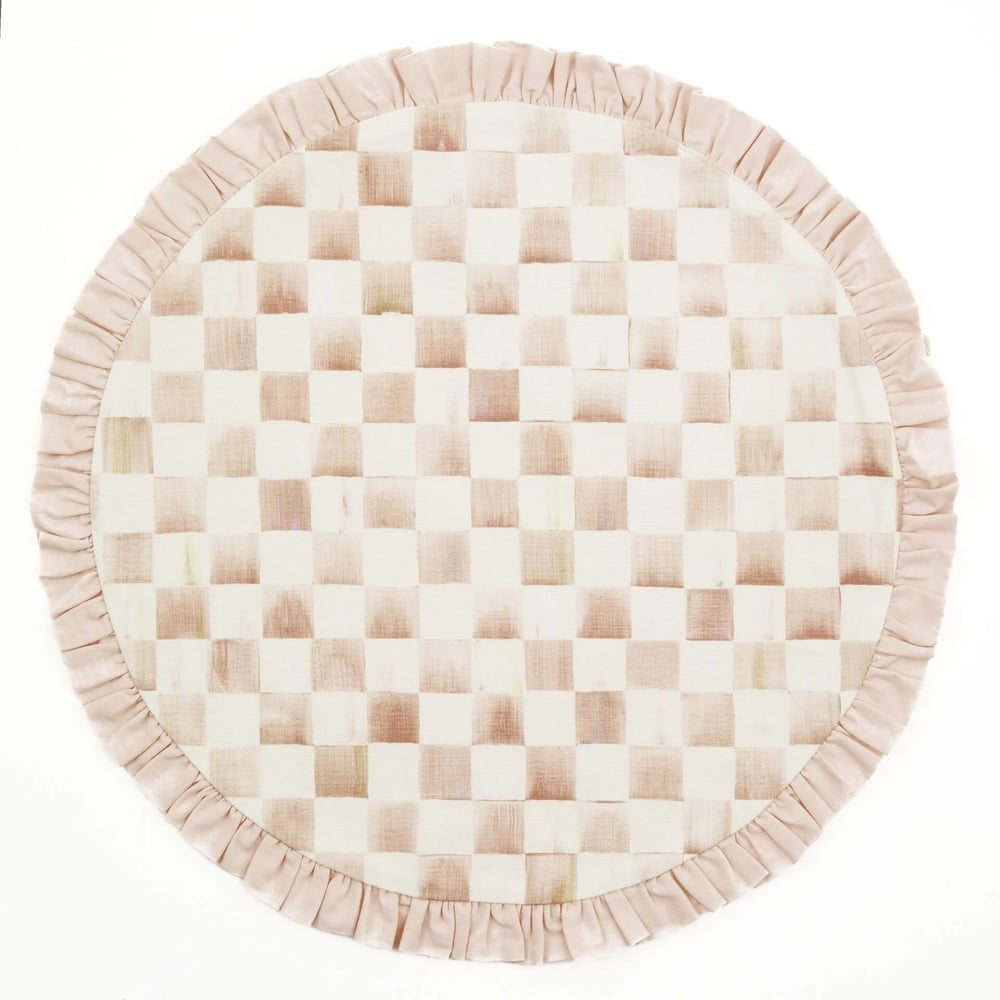 Mocha Check Round Placemat