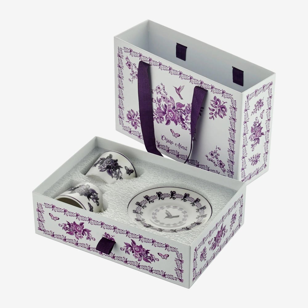 Mor Porselen Kahve Fincan Seti 120 Ml Allure Collection by Chiara Alessi