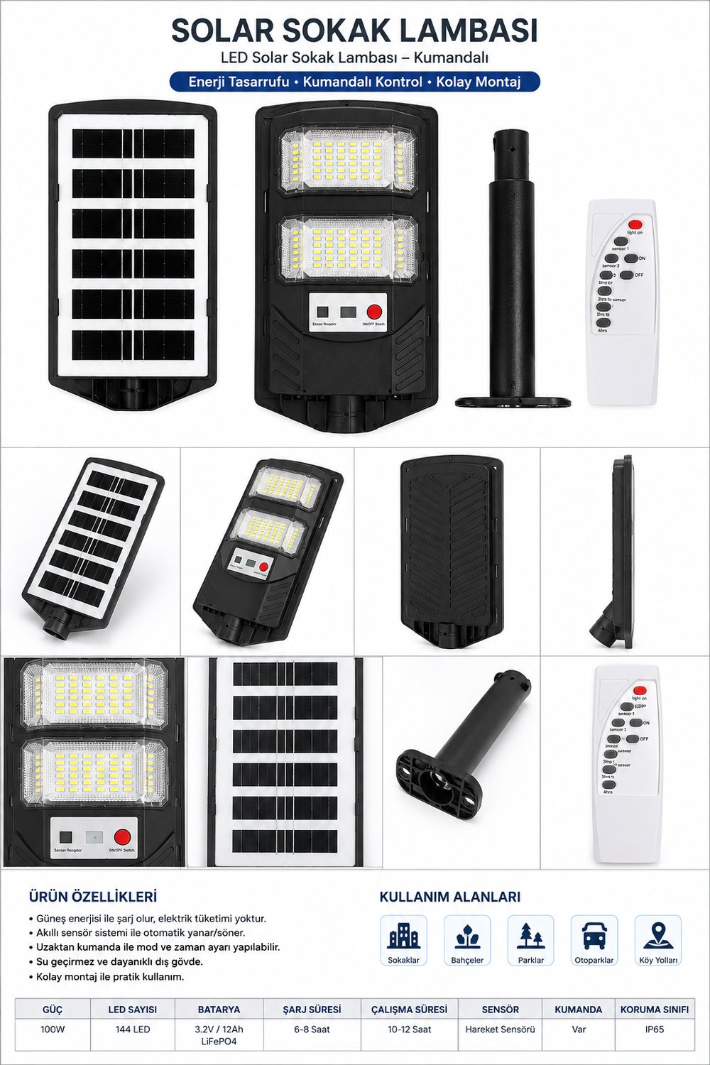 100W Solar Led Lamba