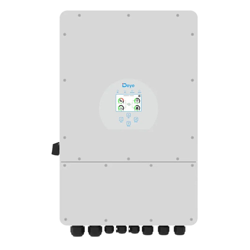 Deye Trifaze 10Kw 48Volt Hibrit EU Ongrid/Offgrid Solar İnvertör 3P Hybrid 2 MPPT 3String