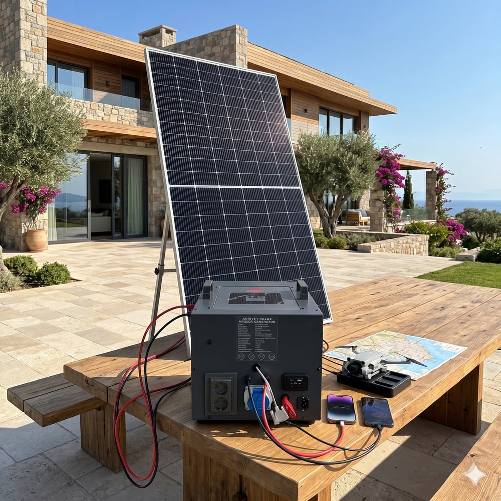 SG-1.6 1600 watt 12v 105Ah Tek Panelli Solar  Sistem