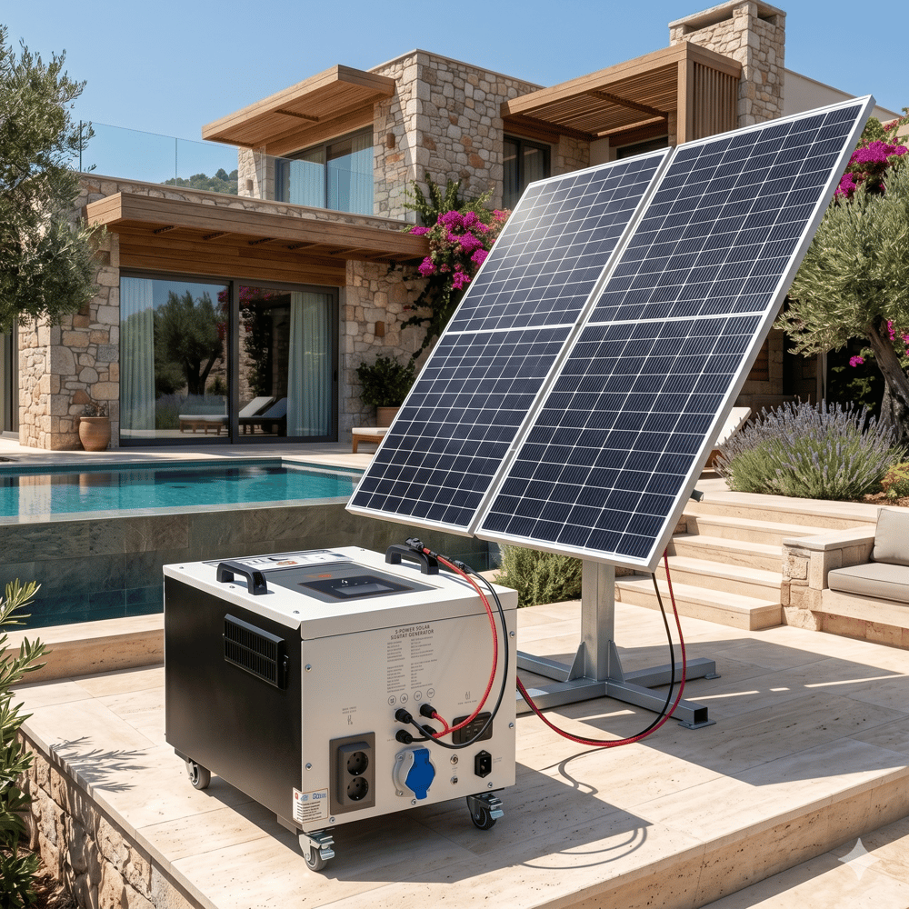 Sg 4.2 4200 watt 24v 105Ah Çift Panelli Solar  Sistem