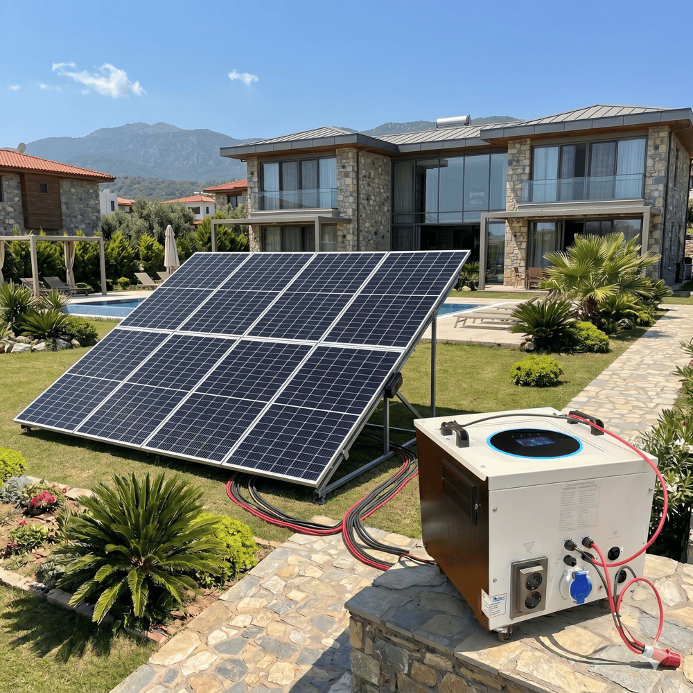 Sg 5.6 5600 watt 48v 105Ah Sekiz Panelli Solar  Sistem