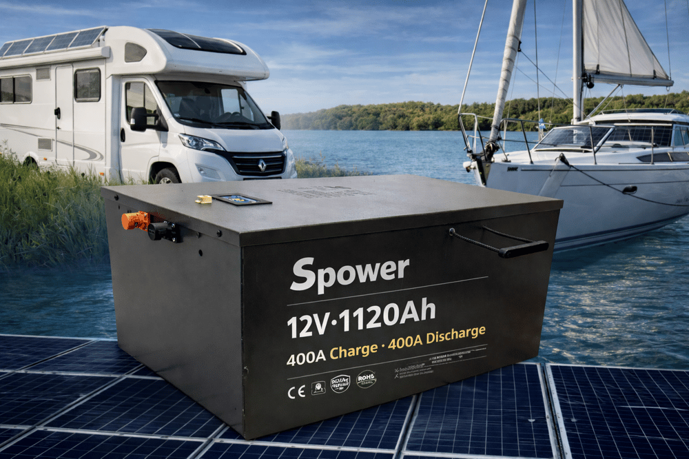 Spower 12V 1120AH (12.8V) Lityum LiFePO4 Bluetooth Tekne ve Yat Aküsü