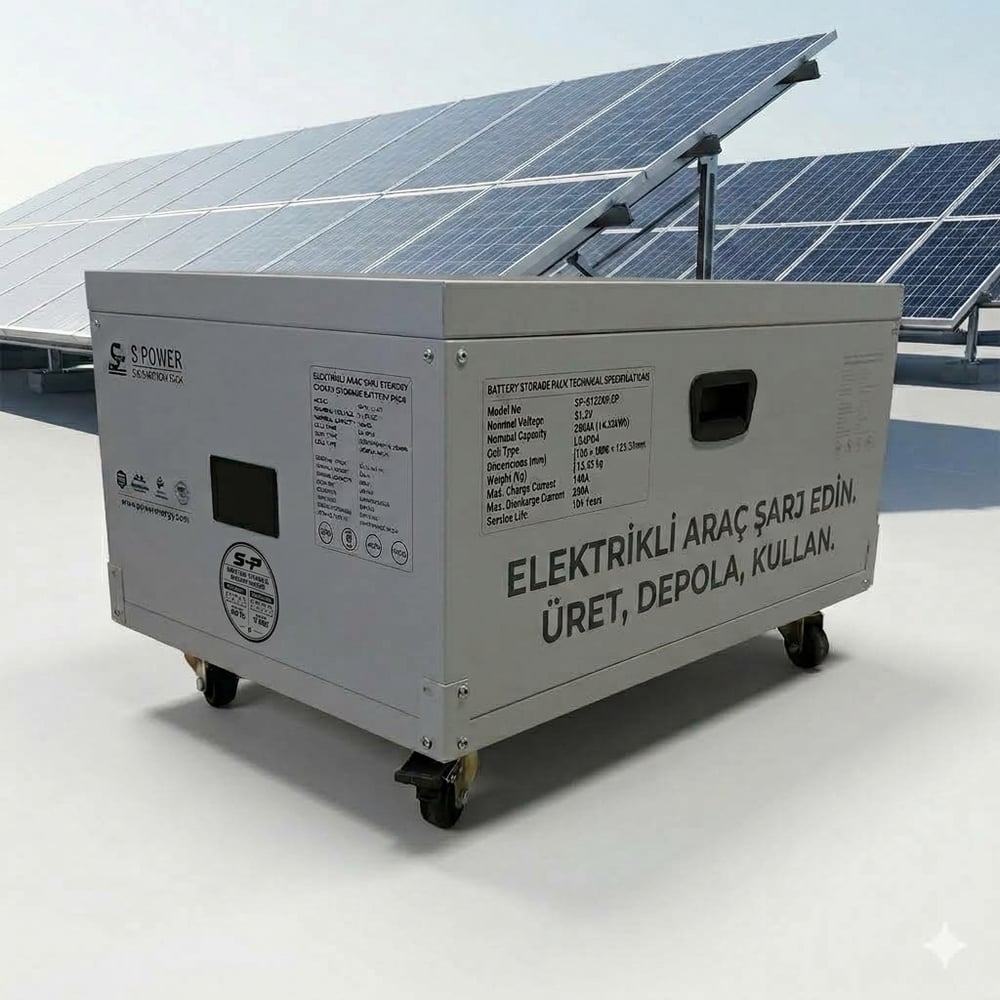 Spower SP Serisi 48V 315AH (51.2V) Lityum LiFePO4 Akü Bluetooth Serilenebilir Parallenebilir Akü