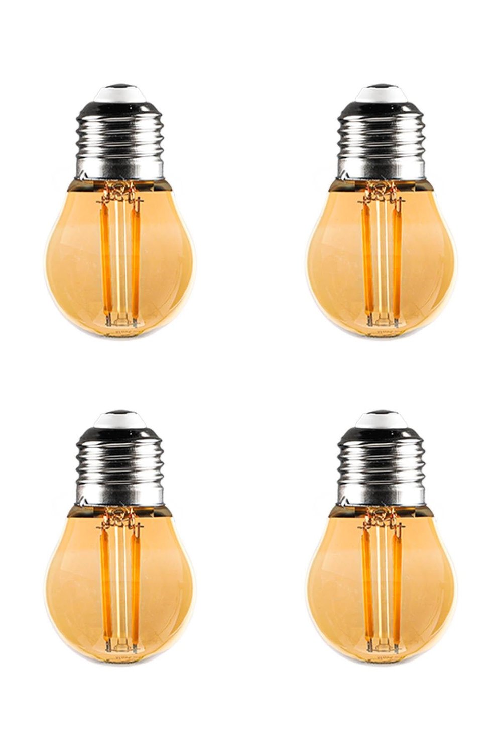 G45 Rustik Led 4 Adet Ampul Sarı Top