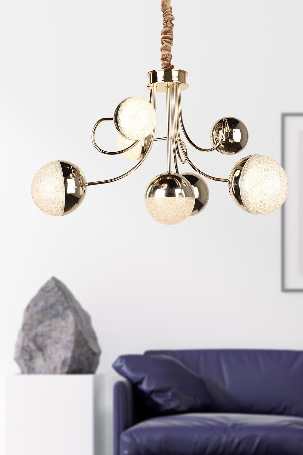 Larin Ledli 7 .Li Avize Gold Kaplama