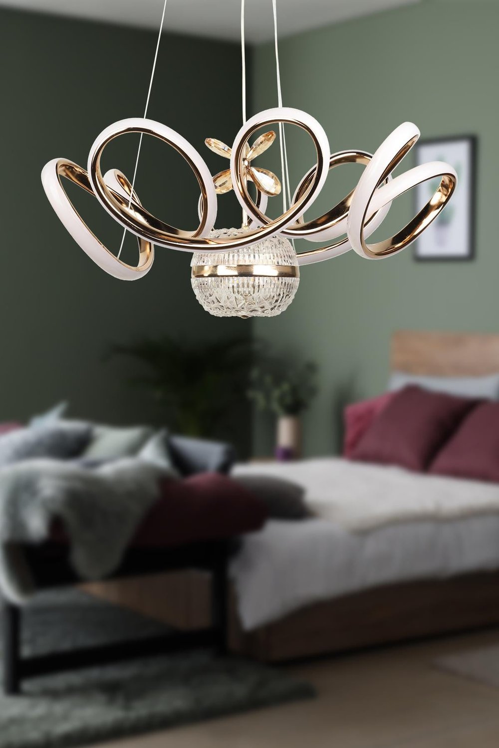 Vargas Ledli Avize Gold Kaplama