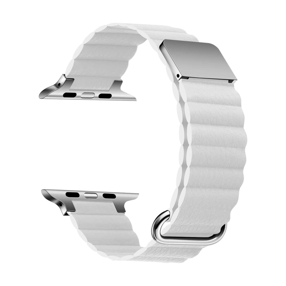 DERİ KORDONLARZORESTRP03​​​Apple Watch 38mm/40mm/41mm Deri Kordon Strap Kayış - Beyaz