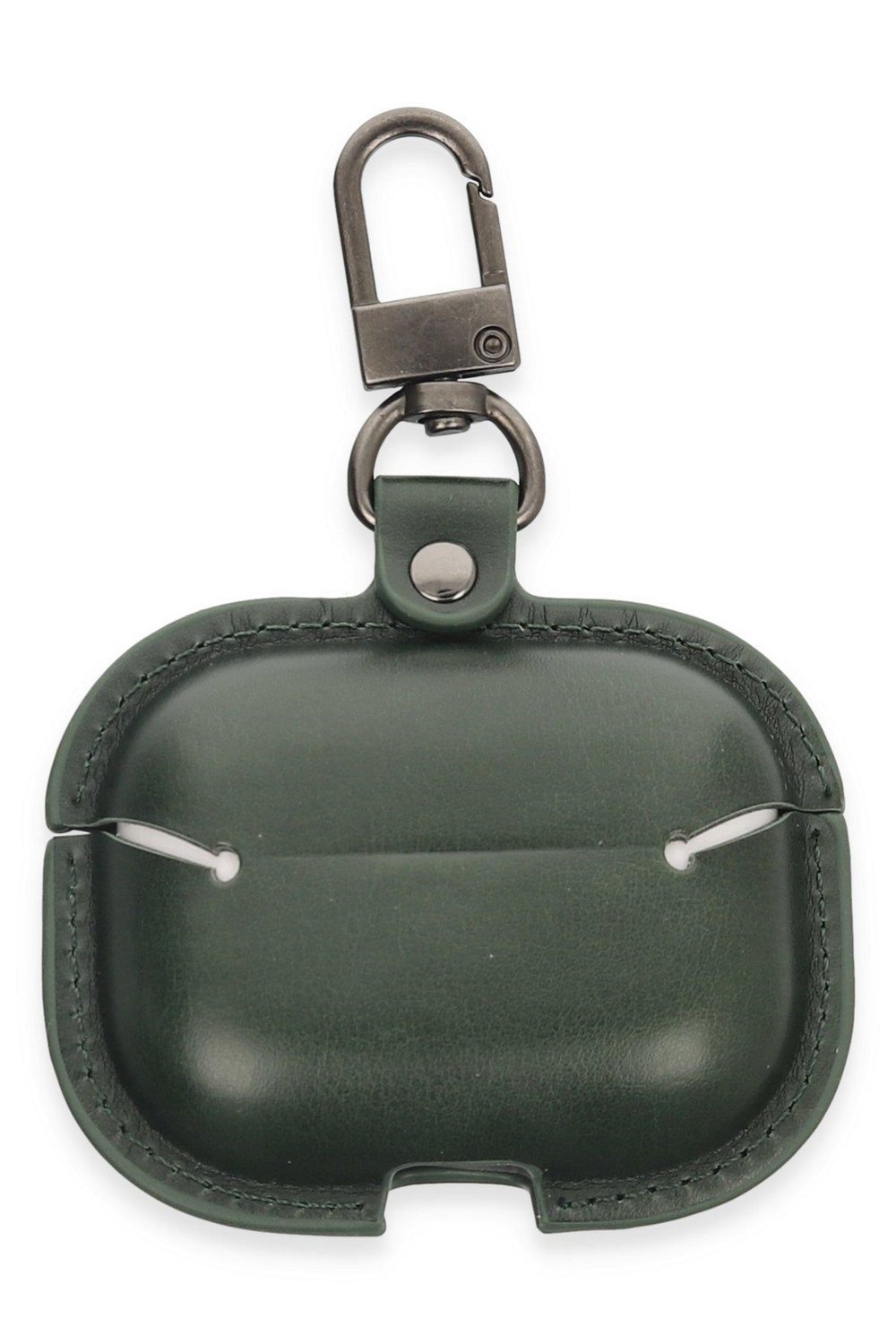 Apple Airpods Pro 2 (2.nesil) Çanta Deri Kılıf - Haki Yeşil
