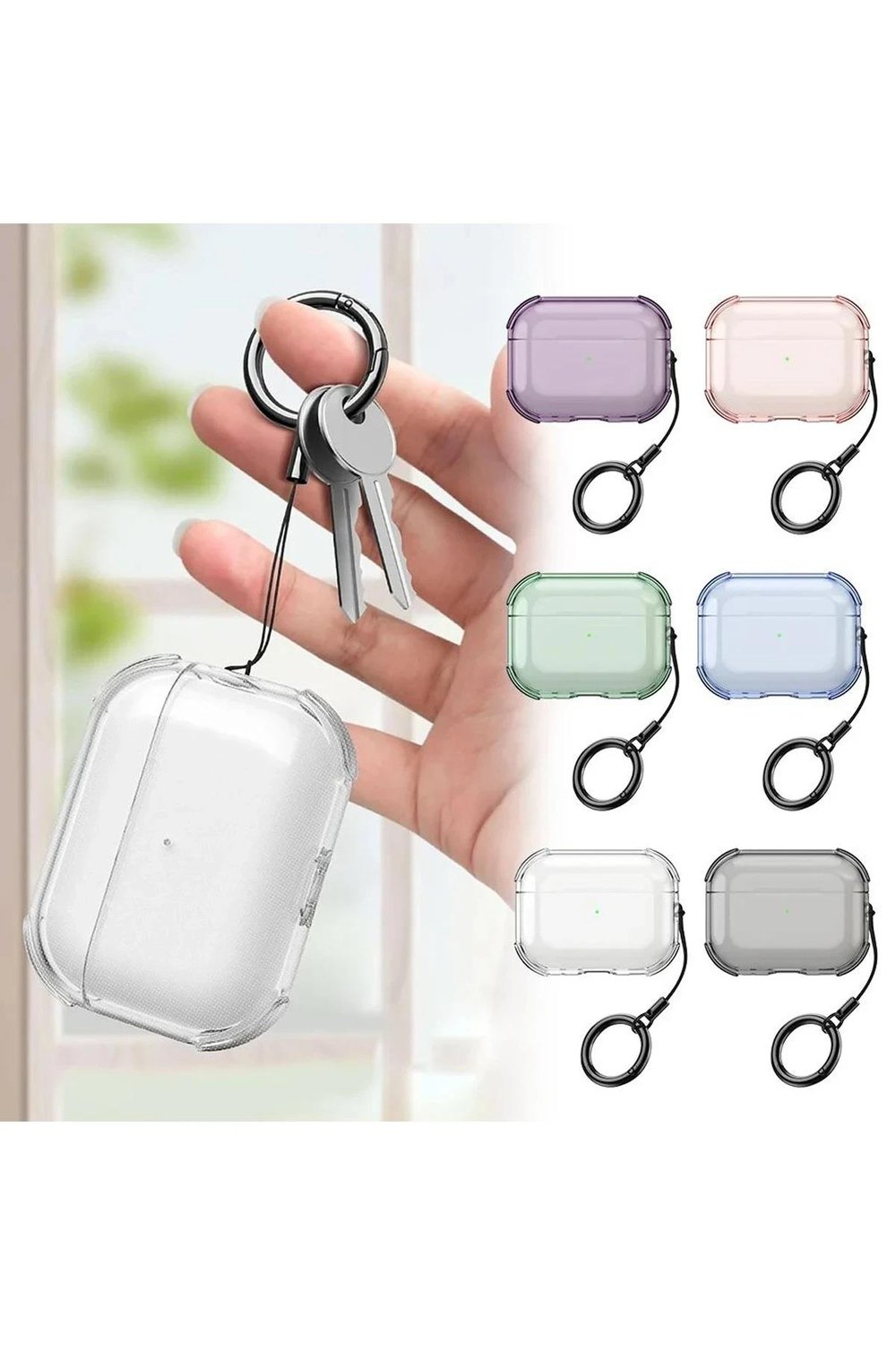 Apple AirPods Pro 3 (3. Nesil) Showy Parlak Darbeye Dayanıklı Koruma Kılıfı – Yeşil