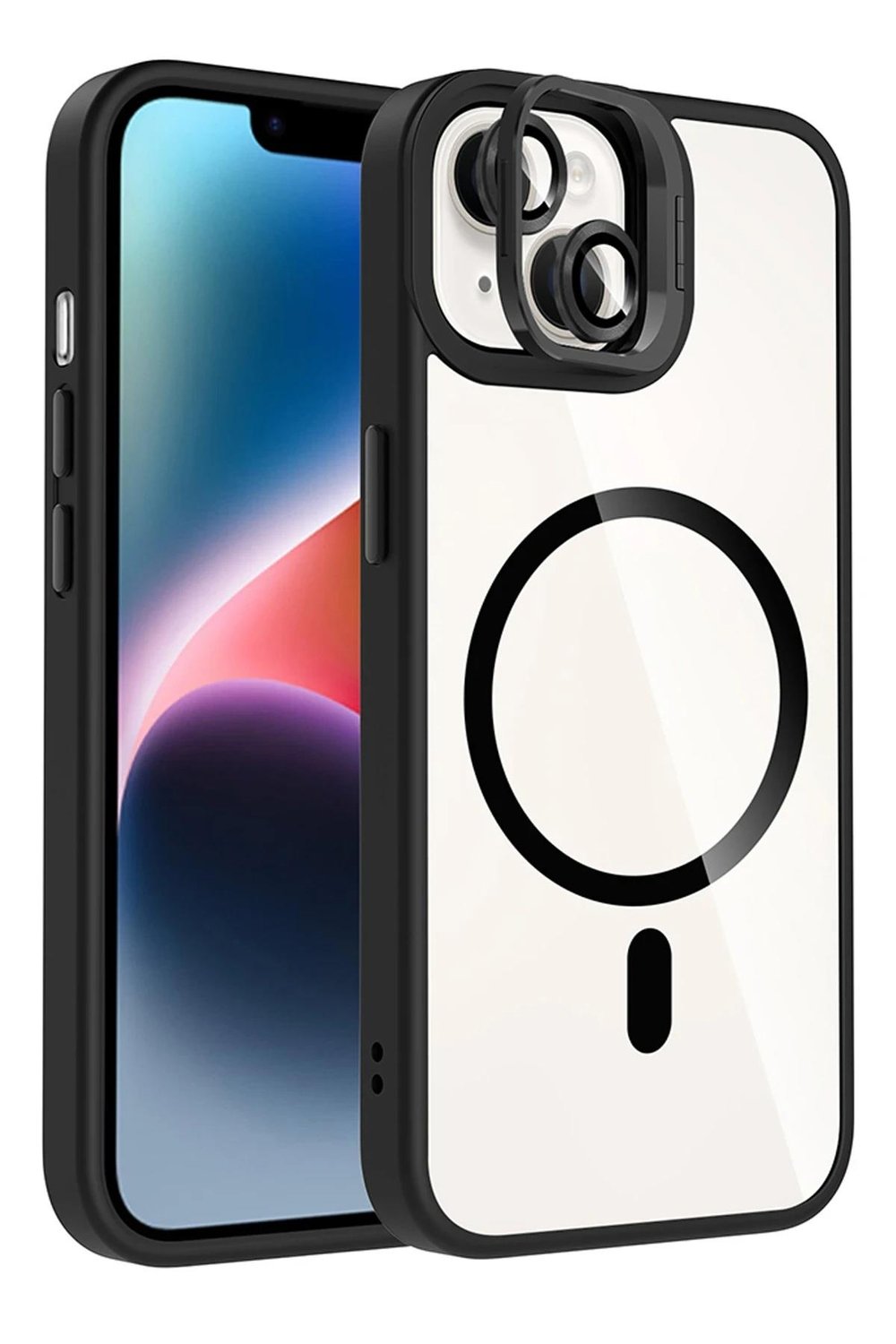 Apple iPhone 11 Remim Lensli MagSafe Standlı Darbe Korumalı Kılıf – Siyah