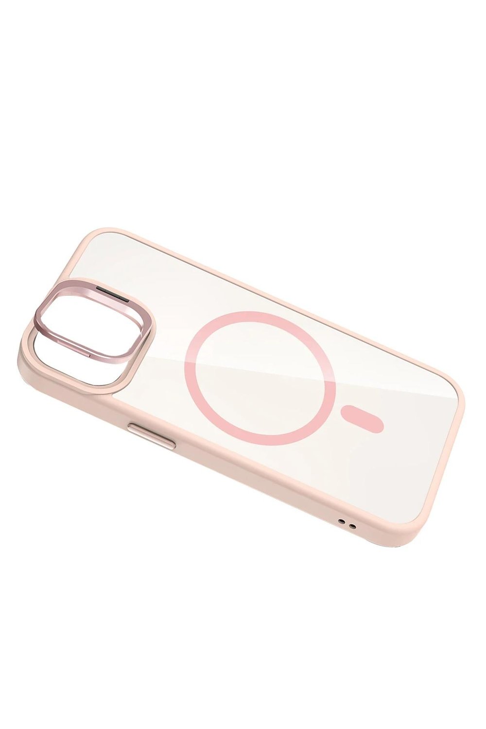 Apple iPhone 11 Remim Lensli MagSafe Standlı Darbe Korumalı Kılıf – Pembe