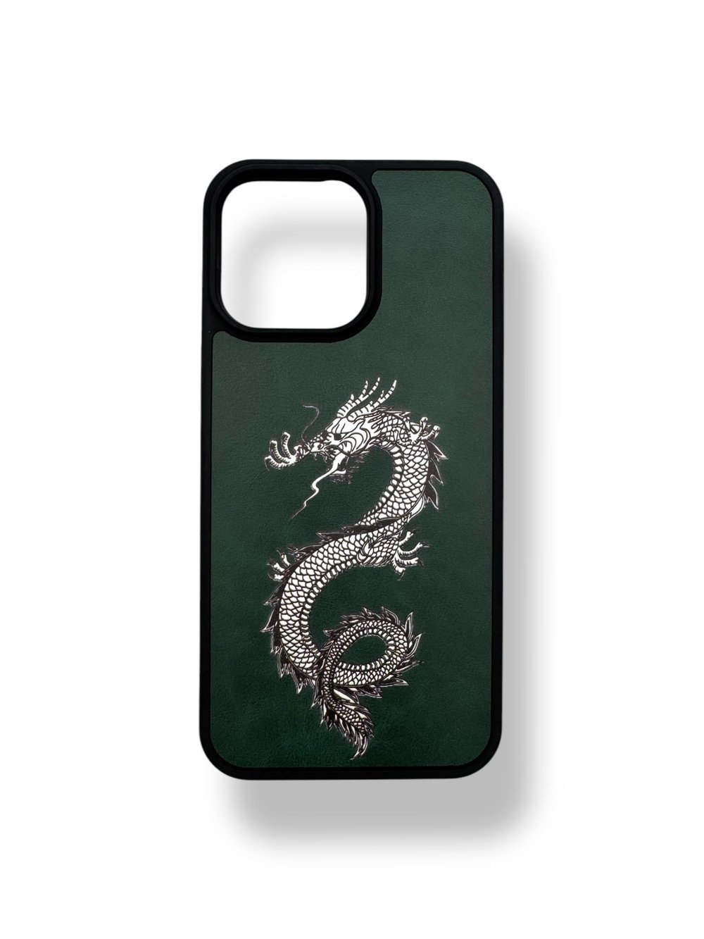 DERİ BASKI KILIFLARDIVERSECASEDRBSK12Apple Iphone 14 Deri Ejderha Baskı Kılıf - Yeşil