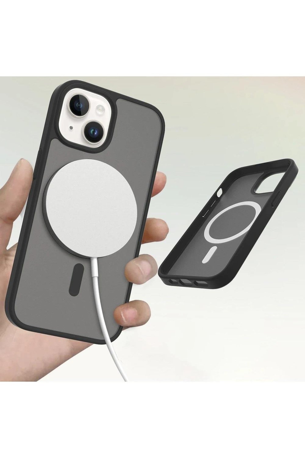 Apple iPhone 14 Pro Max Jota MagSafe Uyumlu Şeffaf Telefon Kılıfı – Siyah