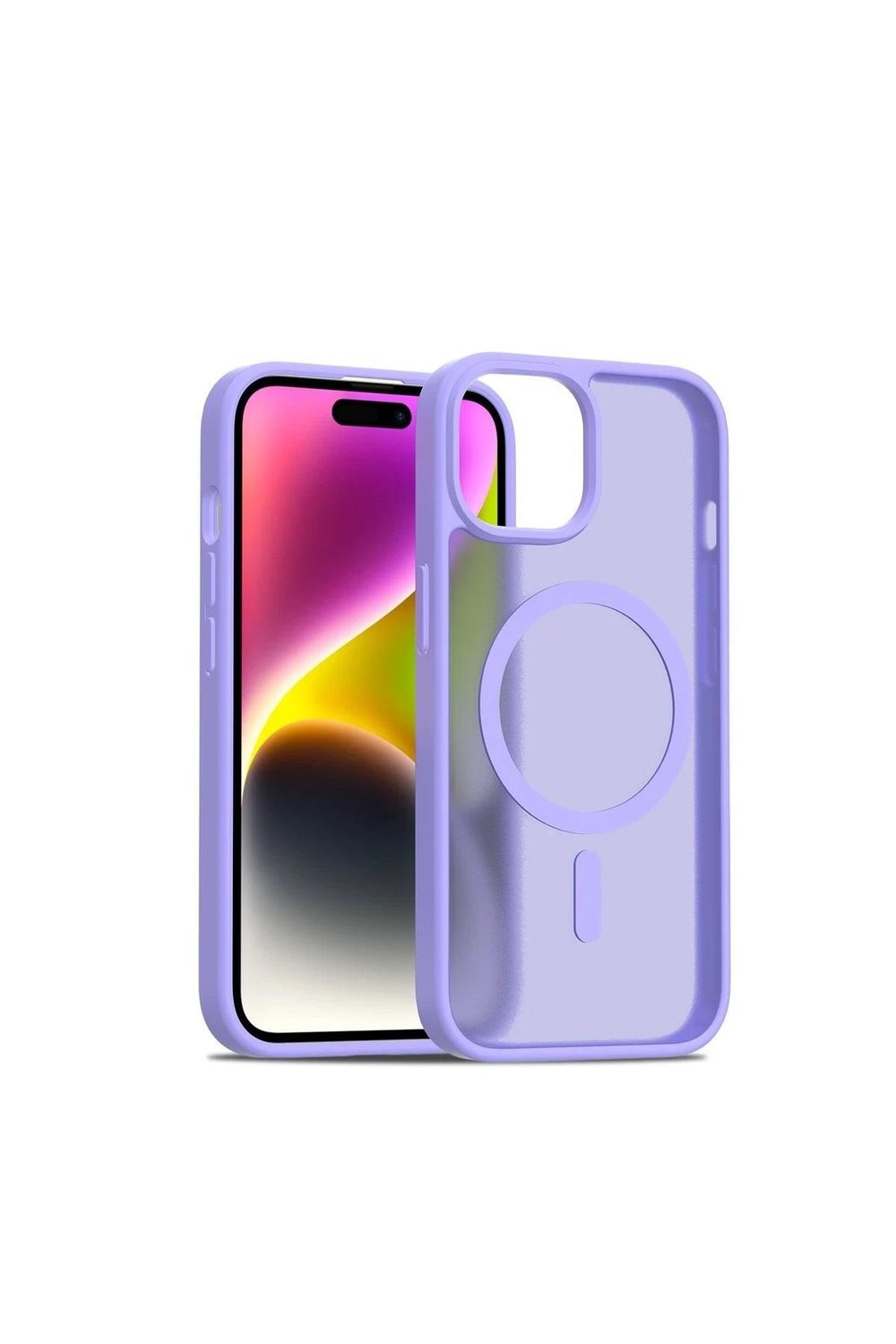 MAGSAFE KILIFLARJOKOJTSKN15Apple iPhone 14 Pro Max Jota MagSafe Uyumlu Şeffaf Telefon Kılıfı – Lila