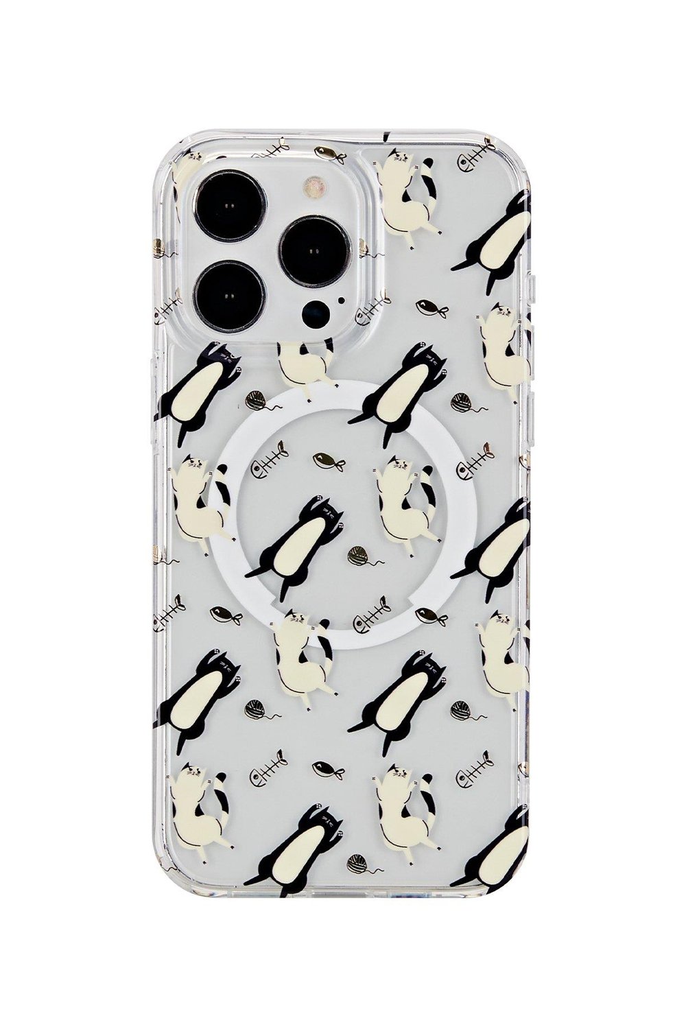 MAGSAFE KILIFLARJOKOTNY06Apple iPhone 14 Pro Max Tanya Magsafe Kapak - Kedili Desen