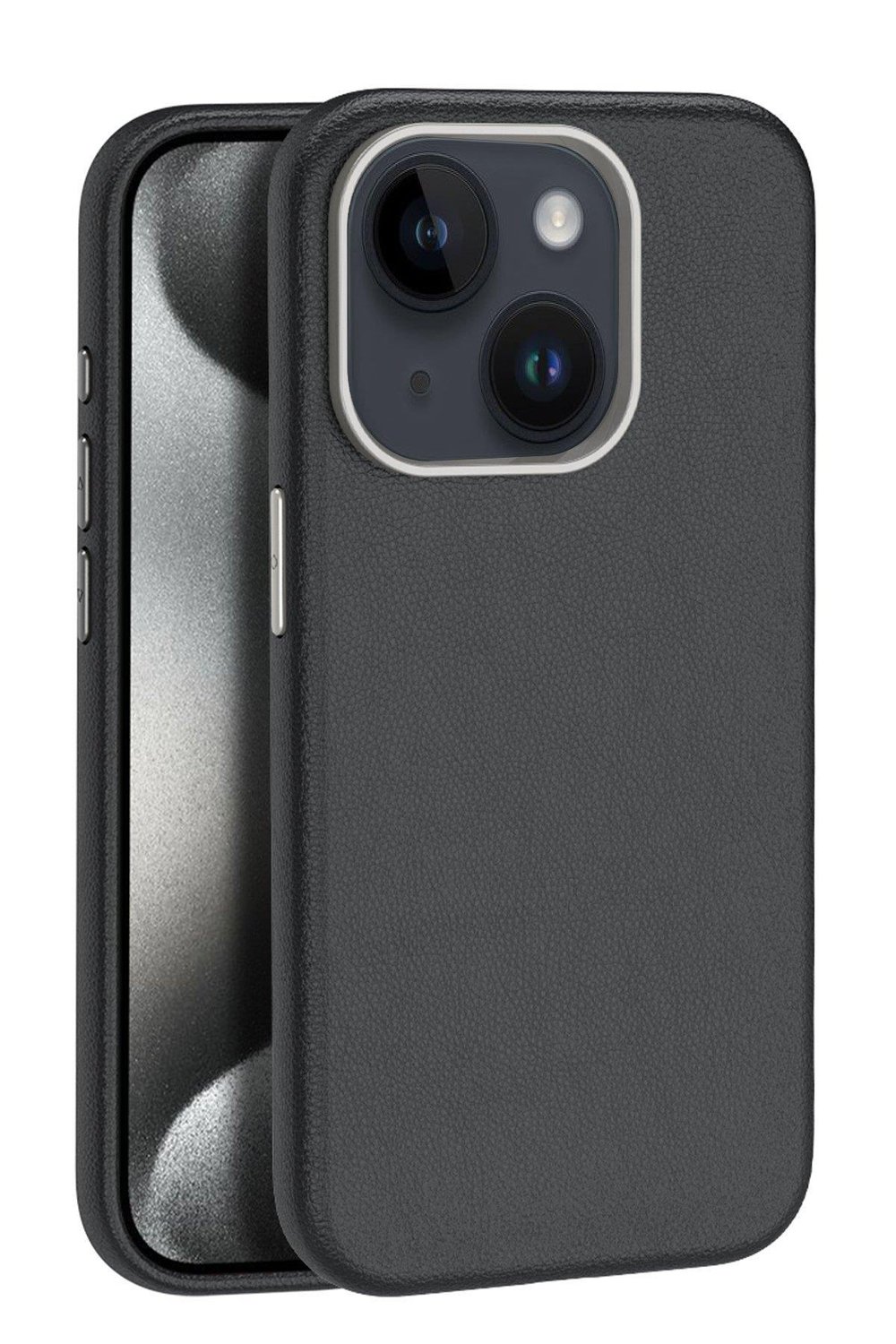 MAGSAFE KILIFLARJOKOWNDR15Apple iPhone 15 Kılıf Wonder Deri Magsafe Kapak - Siyah