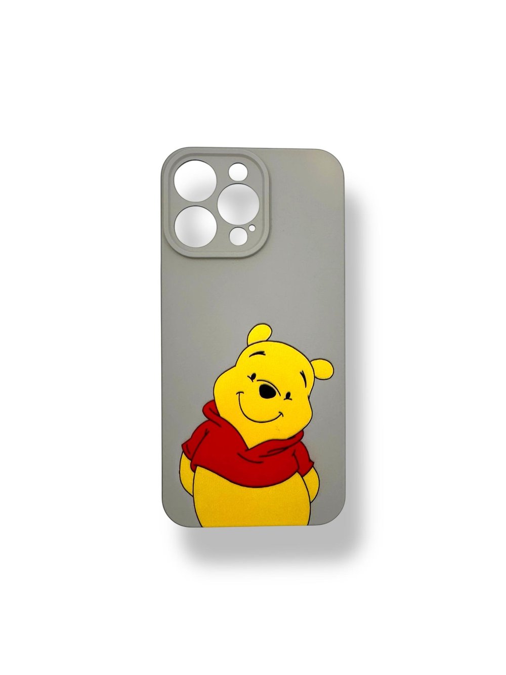 SİLİKON BASKI KILIFLARDIVERSECASESLKN59Apple Iphone 15 Pro Max Silikon Winnie The Pooh Baskı Kılıf - Gri