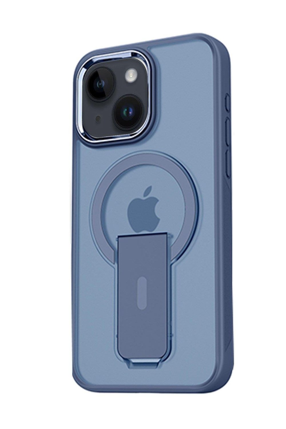 Apple iPhone 13 / iPhone 14 / iPhone 15 Tork Magsafe Standlı Kapak - Lacivert