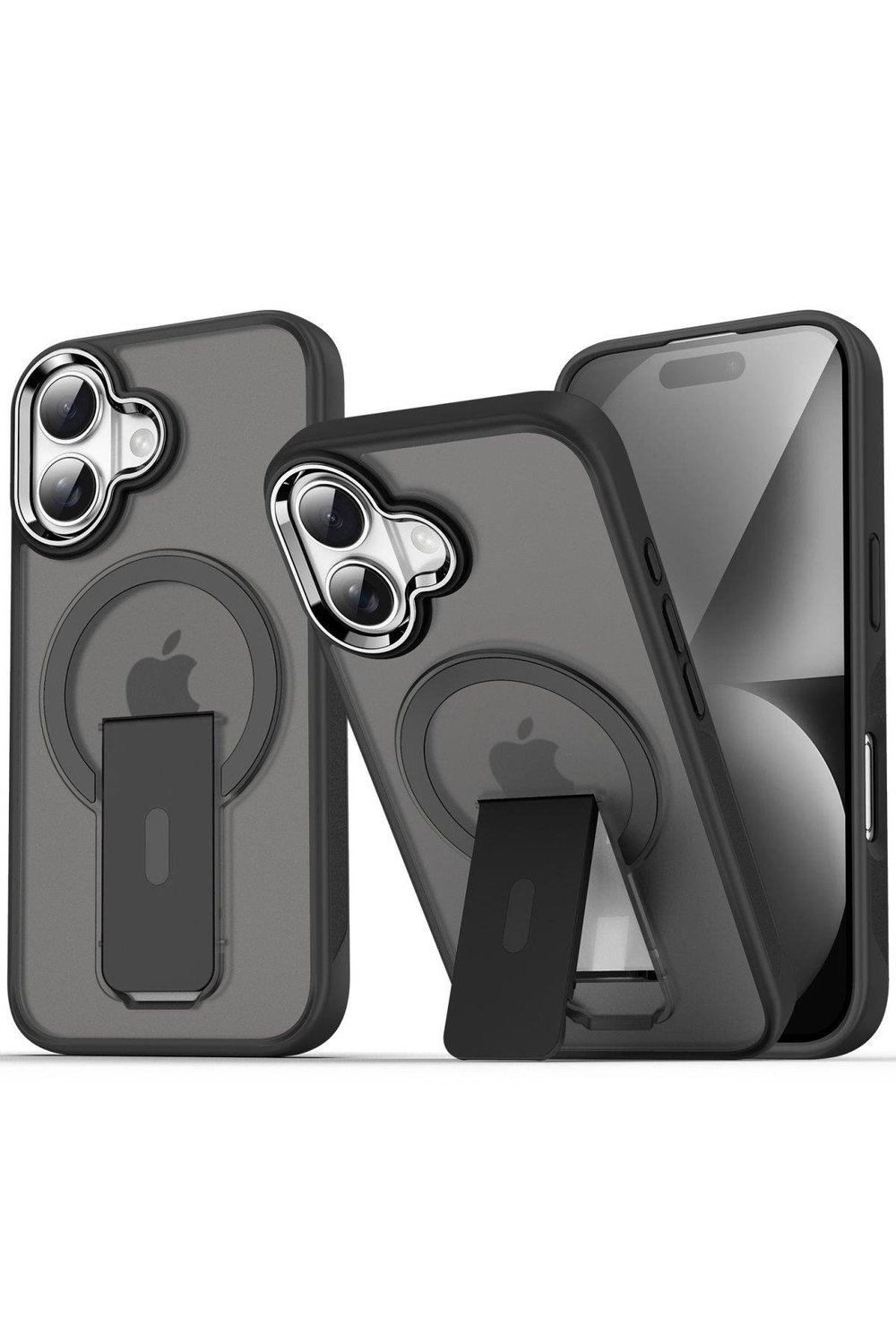 Apple iPhone 16 Plus Kılıf Tork Magsafe Standlı Kapak - Siyah
