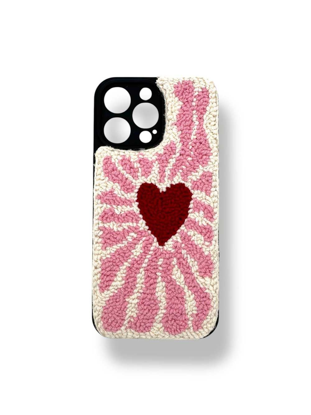 PUNCH İŞLEMELİ KILIFLARDIVERSECASEPNCH63Apple Iphone 16 Pro İşlemeli Kılıf - Kalp Desenli 