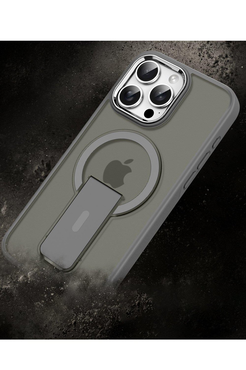 Apple iPhone 16 Pro Max Tork Magsafe Standlı Kapak - Siyah