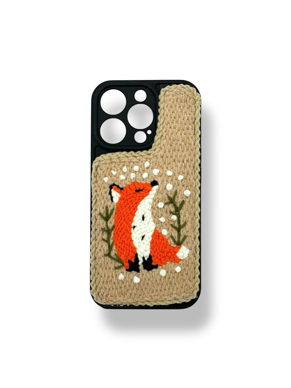 PUNCH İŞLEMELİ KILIFLARDIVERSECASEPNCH178Apple Iphone 16 Pro Punch İşlemeli Kılıf - Kızıl Tilki Desenli