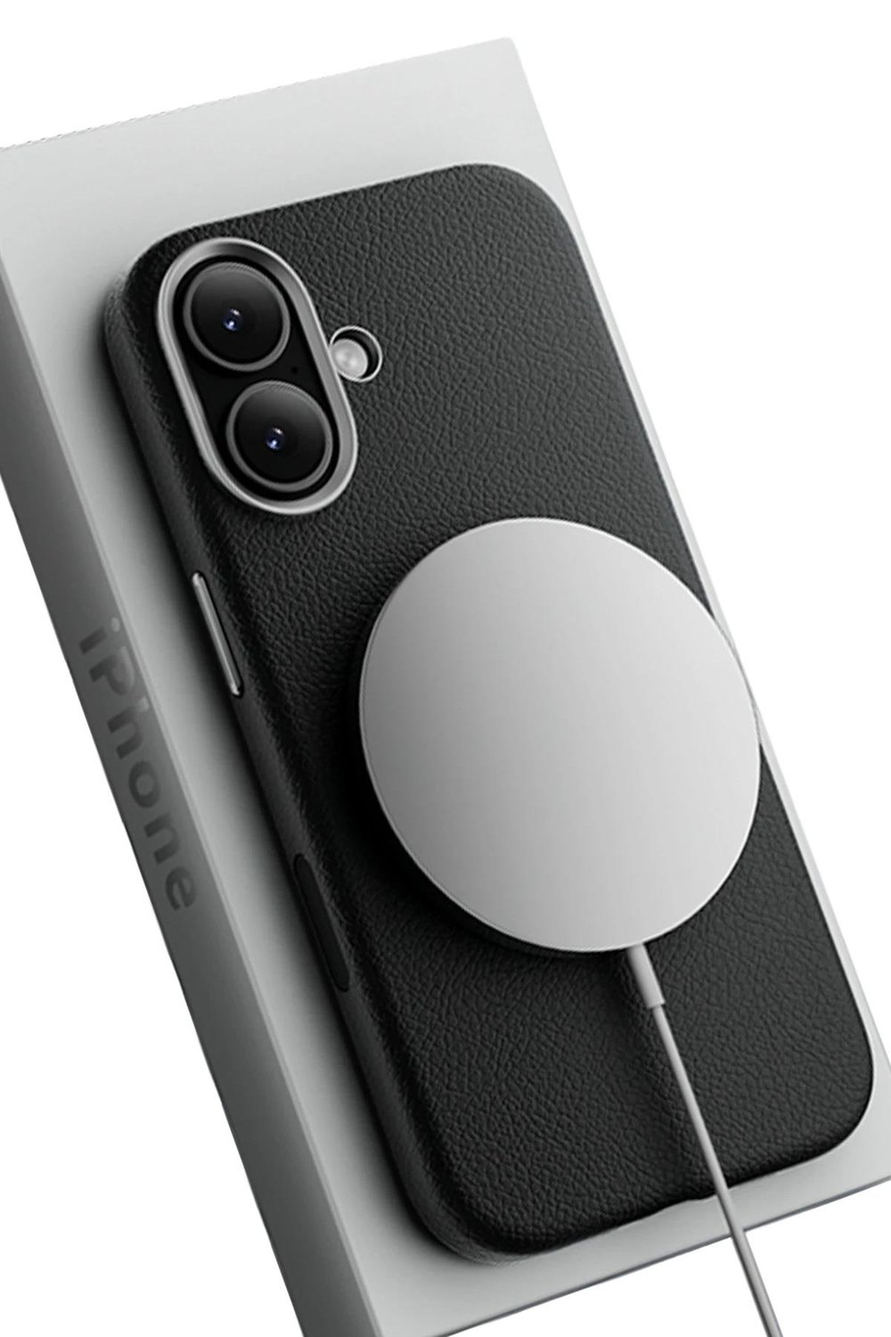 Apple iPhone 17 MagSafe Uyumlu Deri Telefon Kılıfı – Siyah Wonder Seri