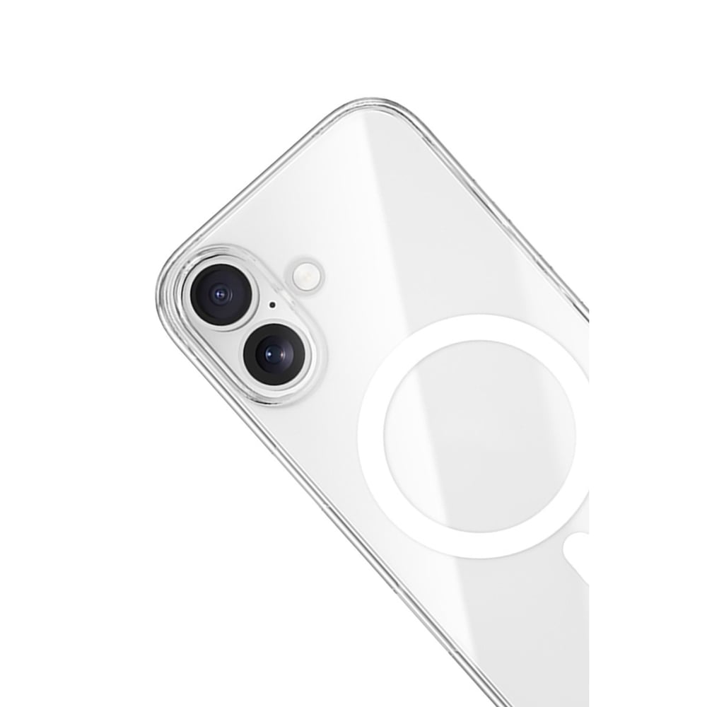 Apple iPhone 17 PC Real MagSafe Darbeye Dayanıklı Crystal Kılıf –  Şeffaf