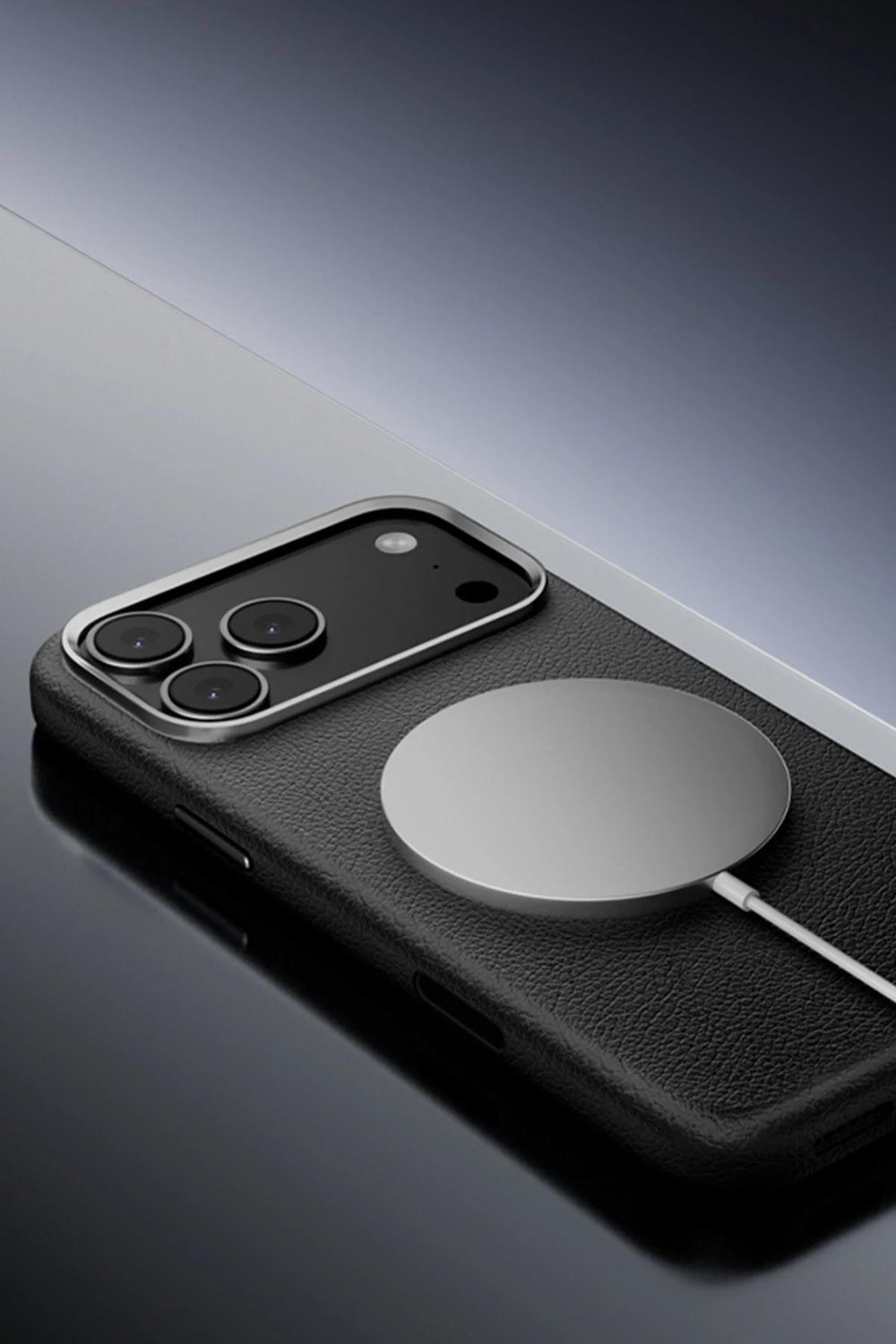 Apple iPhone 17 Pro MagSafe Uyumlu Deri Telefon Kılıfı – Siyah Wonder Seri