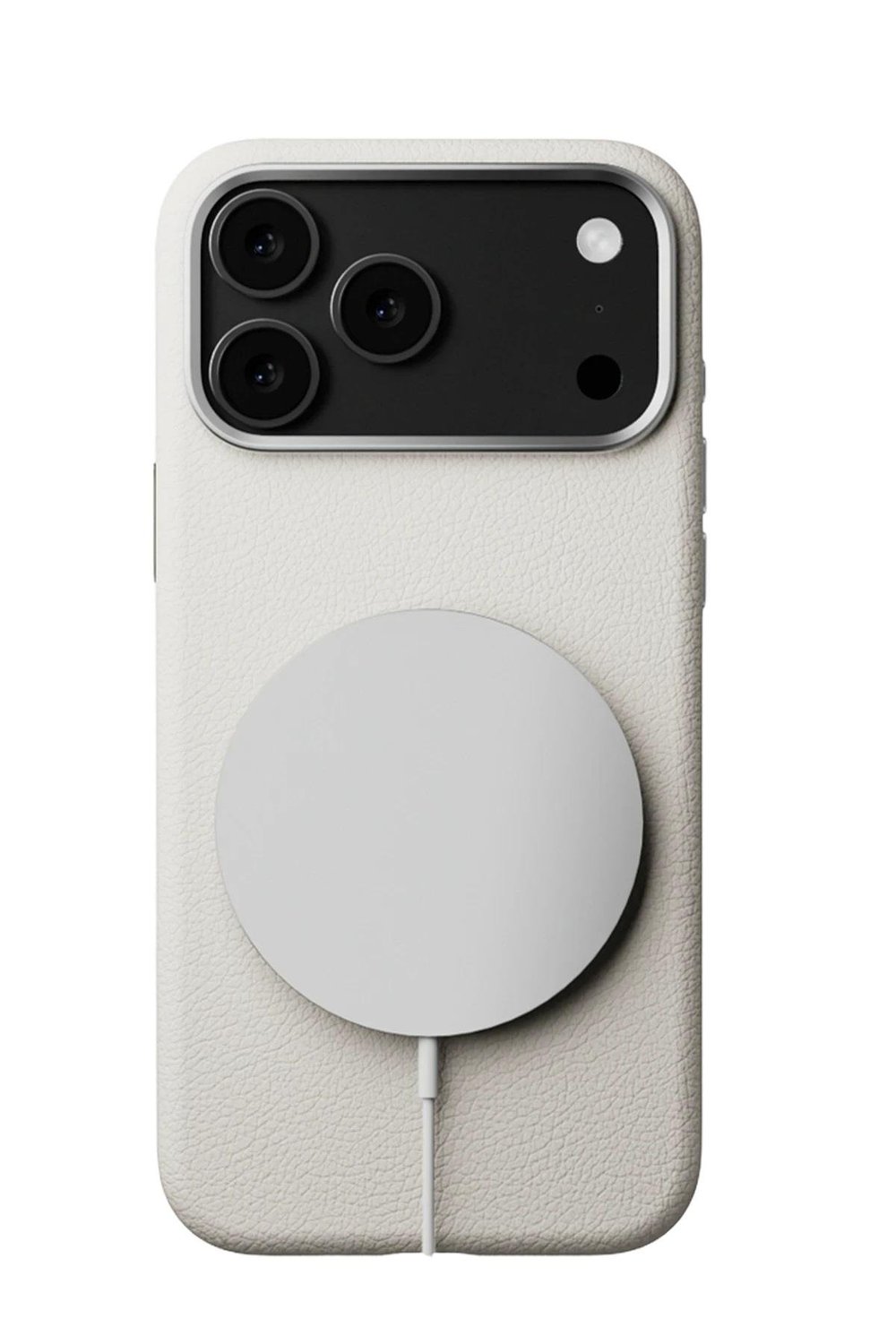 Apple iPhone 17 Pro MagSafe Uyumlu Deri Telefon Kılıfı – Beyaz Wonder Seri