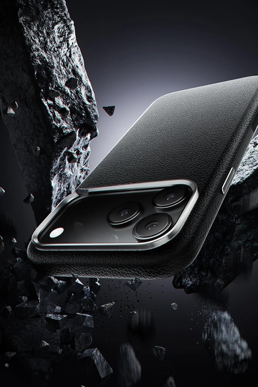 Apple iPhone 17 Pro Max MagSafe Uyumlu Deri Telefon Kılıfı – Turuncu Wonder Seri