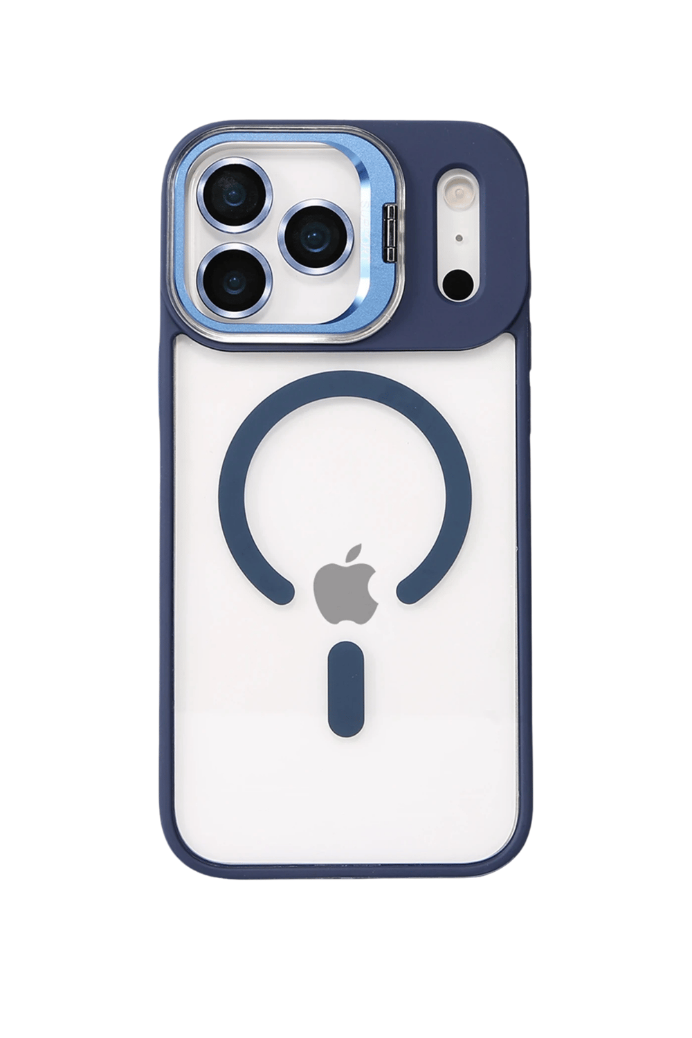 Apple iPhone 17 Pro Max Remim Lensli MagSafe Standlı Darbe Korumalı Kılıf – Lacivert