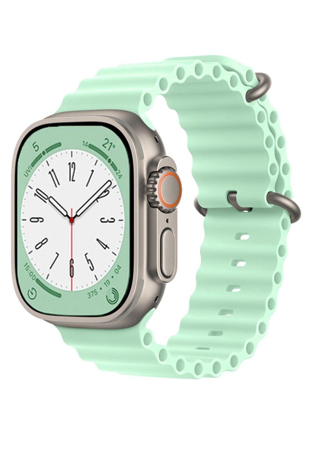SİLİKON KORDONLARNEWFACEOCN04Apple Watch 38mm/40mm/41mm Ocean Kordon - Açık Yeşil
